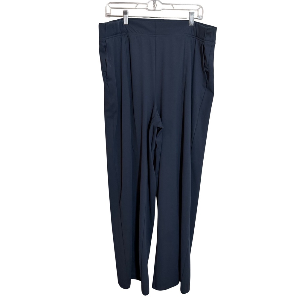 Old Navy PowerSoft Go Dry Wide Leg Athletic Pants Women XL Gray Lounge Workout